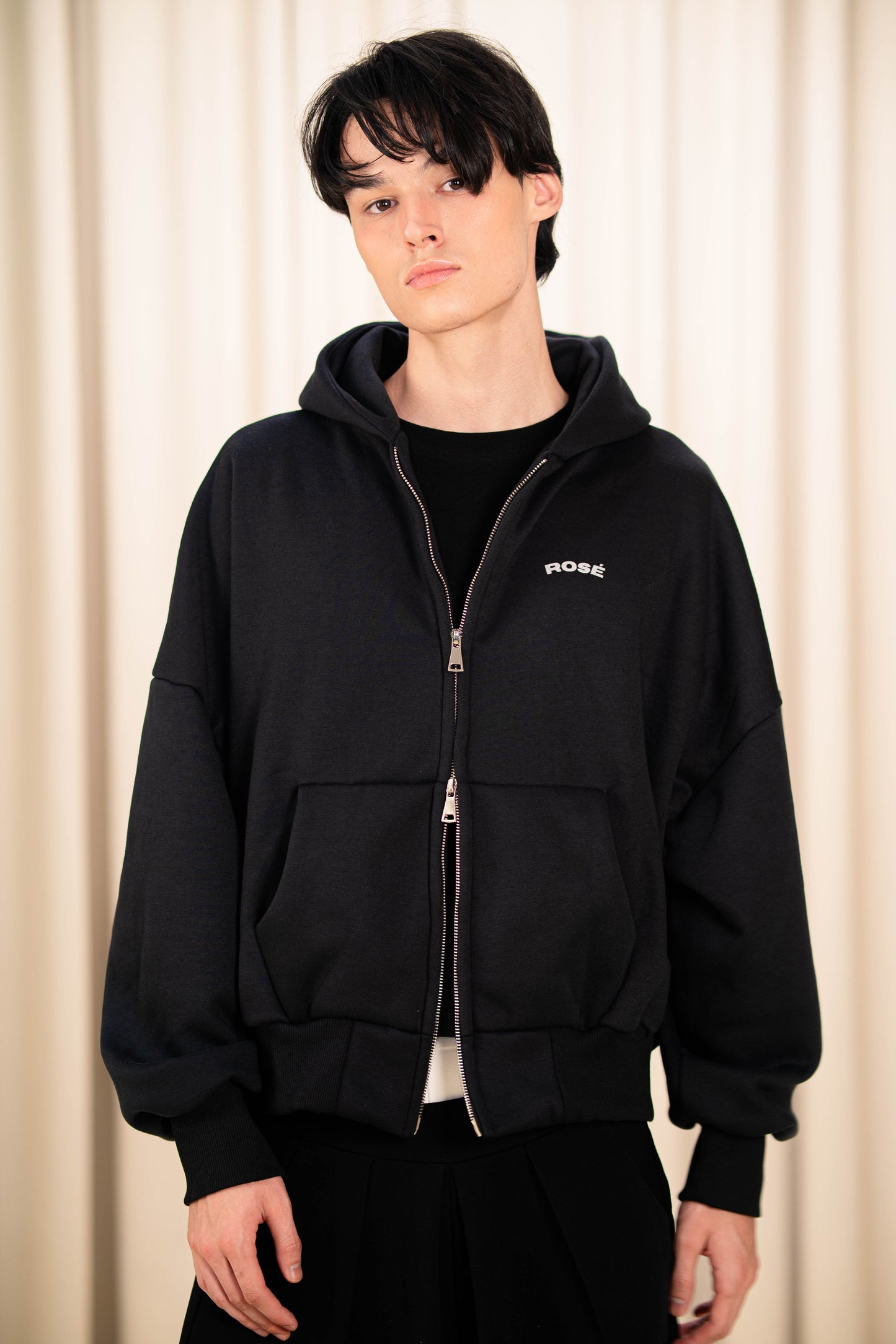 Eclipse Double Zip Up - Black