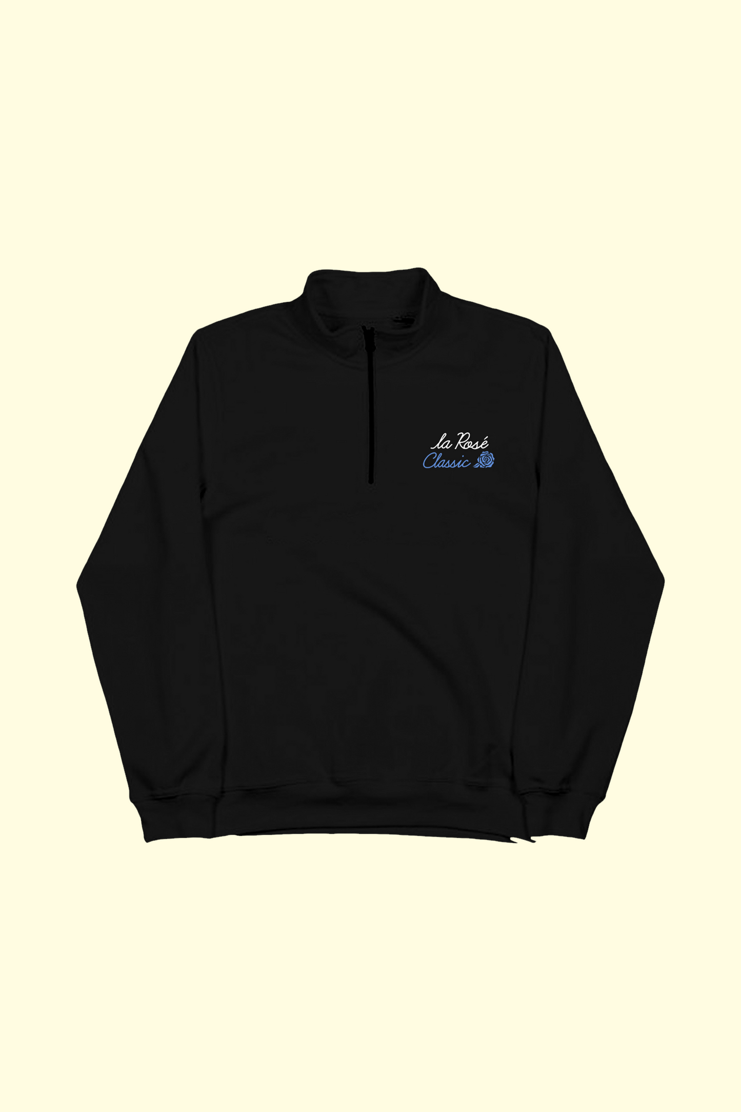 La Rosé Quarter Zip - Black