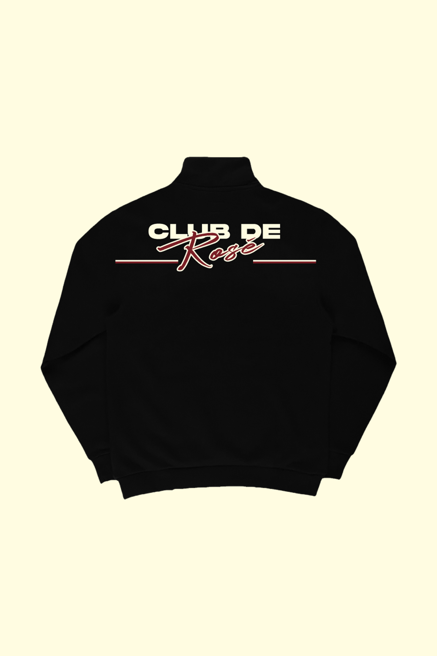 Club De Rosè Quarter Zip - Black