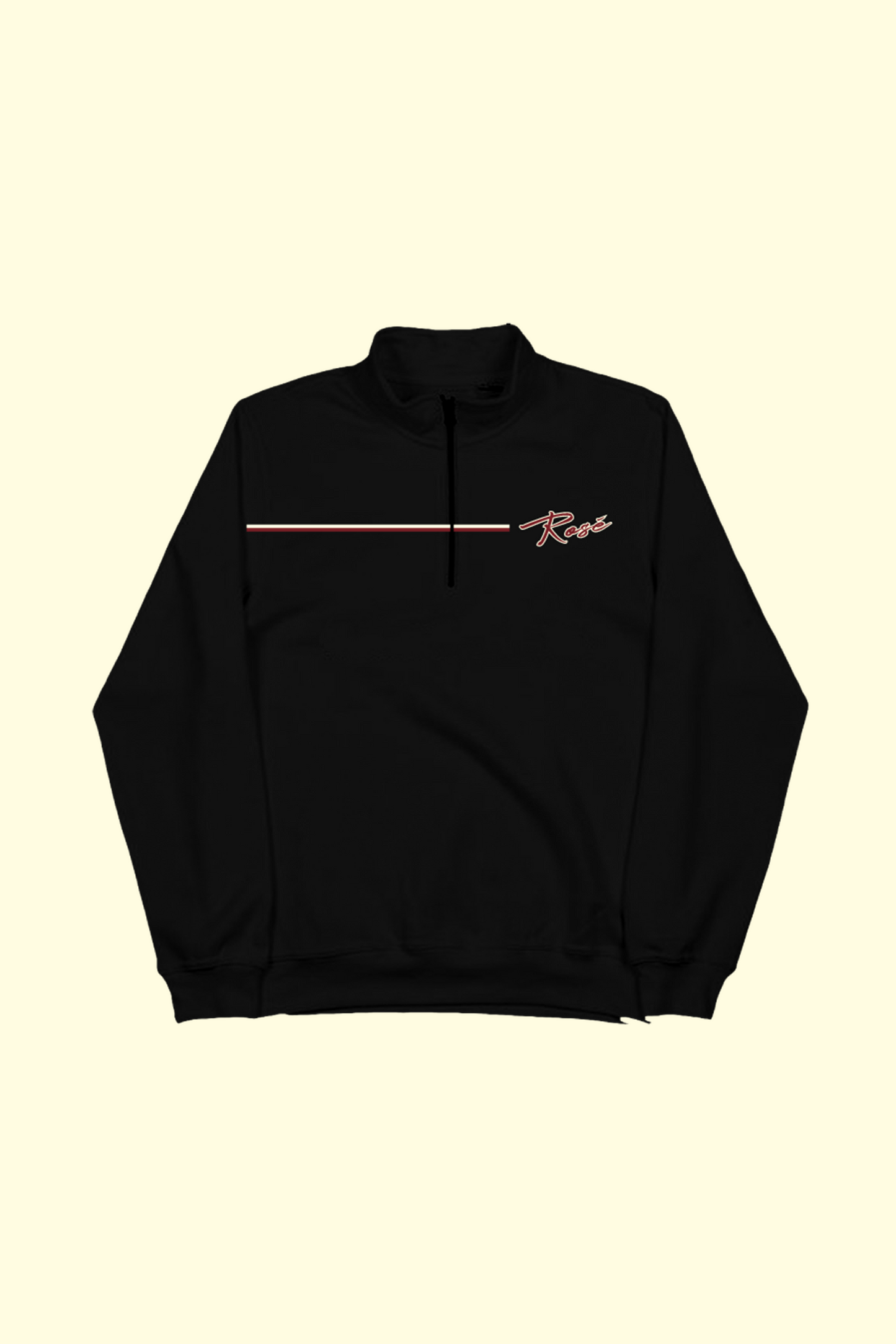 Club De Rosè Quarter Zip - Black