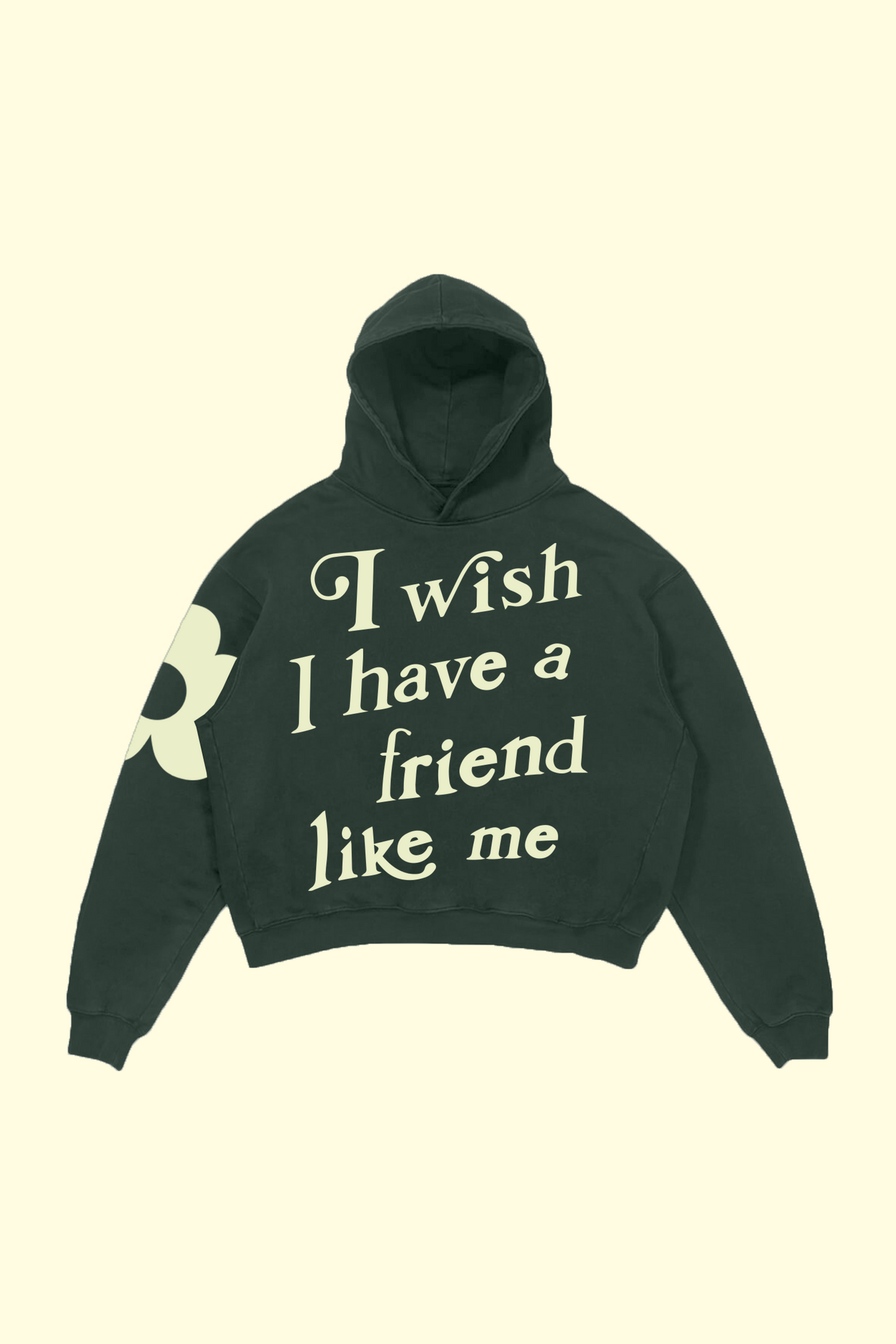 I Wish I Have A Friend Like Me Hoodie - Emerald Green