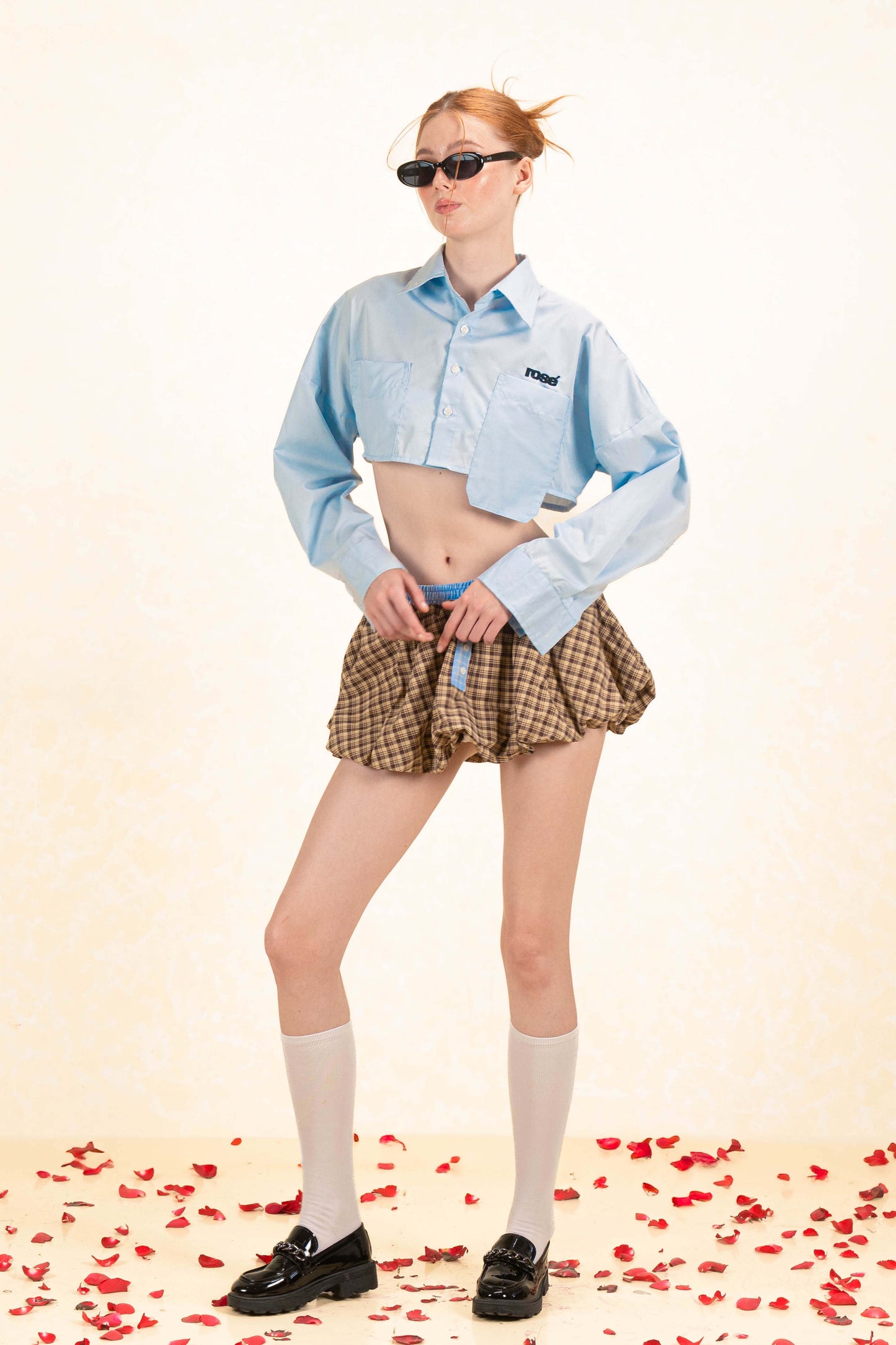 Cropped Polo - Blue