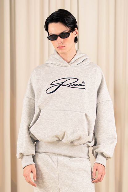 Script Hoodie - Heather Gray