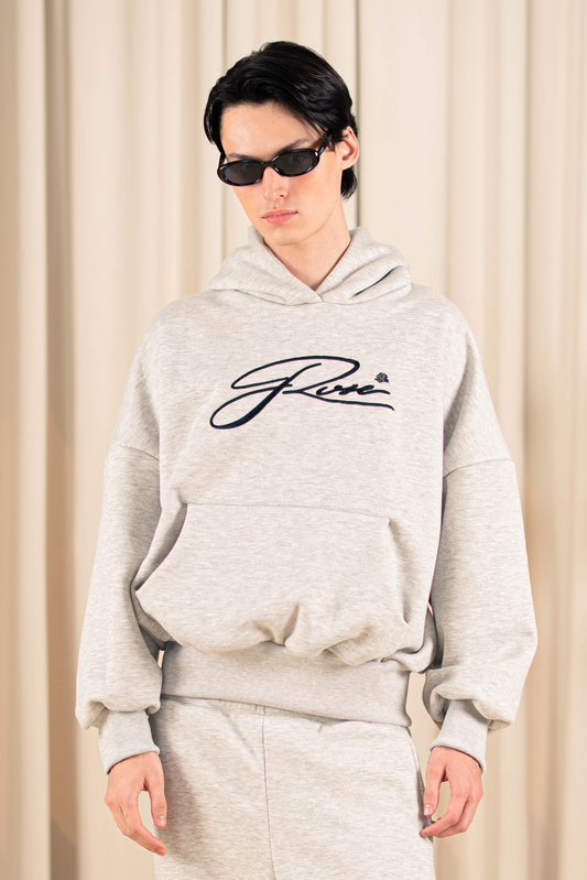 Script Hoodie - Heather Gray