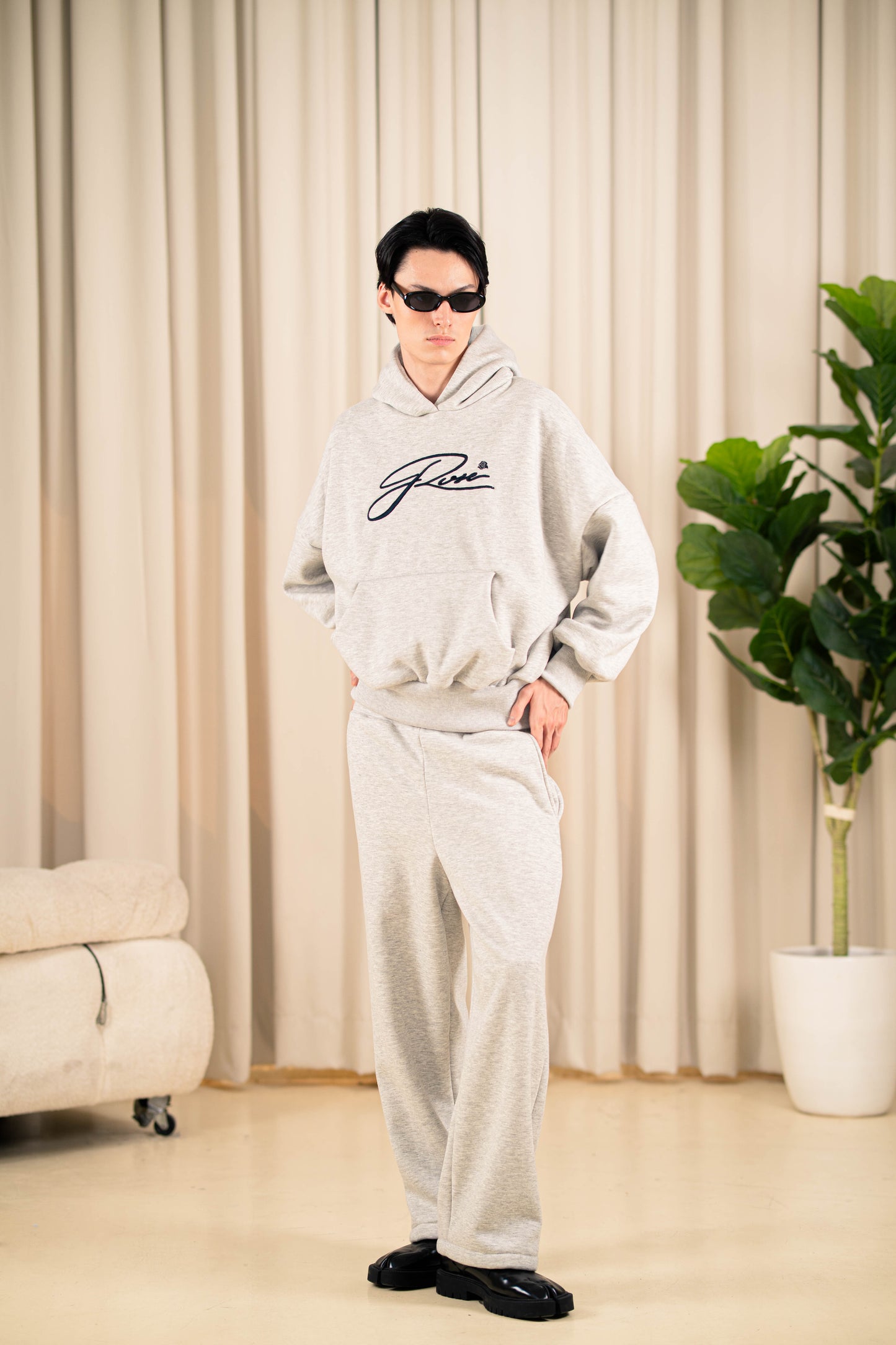 Script Hoodie - Heather Gray