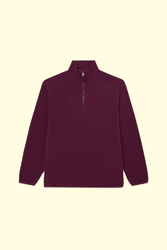 Quarter Zip Plain - Maroon