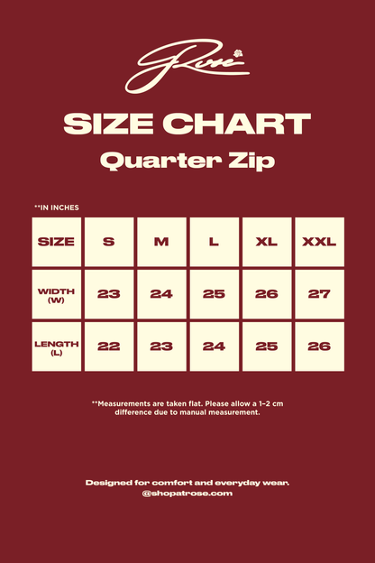 Quarter Zip Plain - Maroon