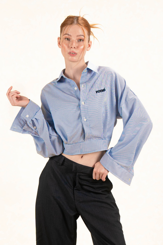 Striped Polo Female - Blue