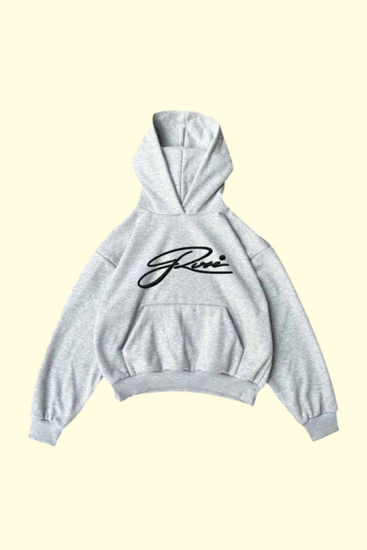 Script Hoodie - Heather Gray