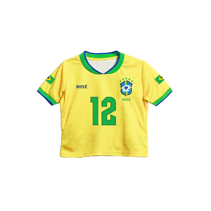Baby Tee (Football) - Yellow